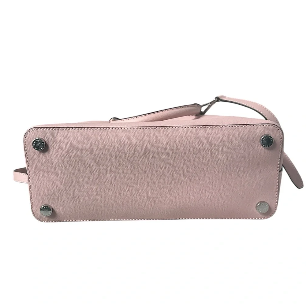 Michael Kors Blush Pink Saffiano Leather Dome Satchel Crossbody Bag - Picture 4 of 17